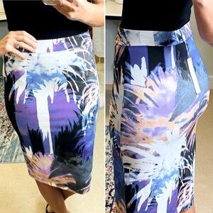 Trina Turk Palm Tree Pencil Skirt P
